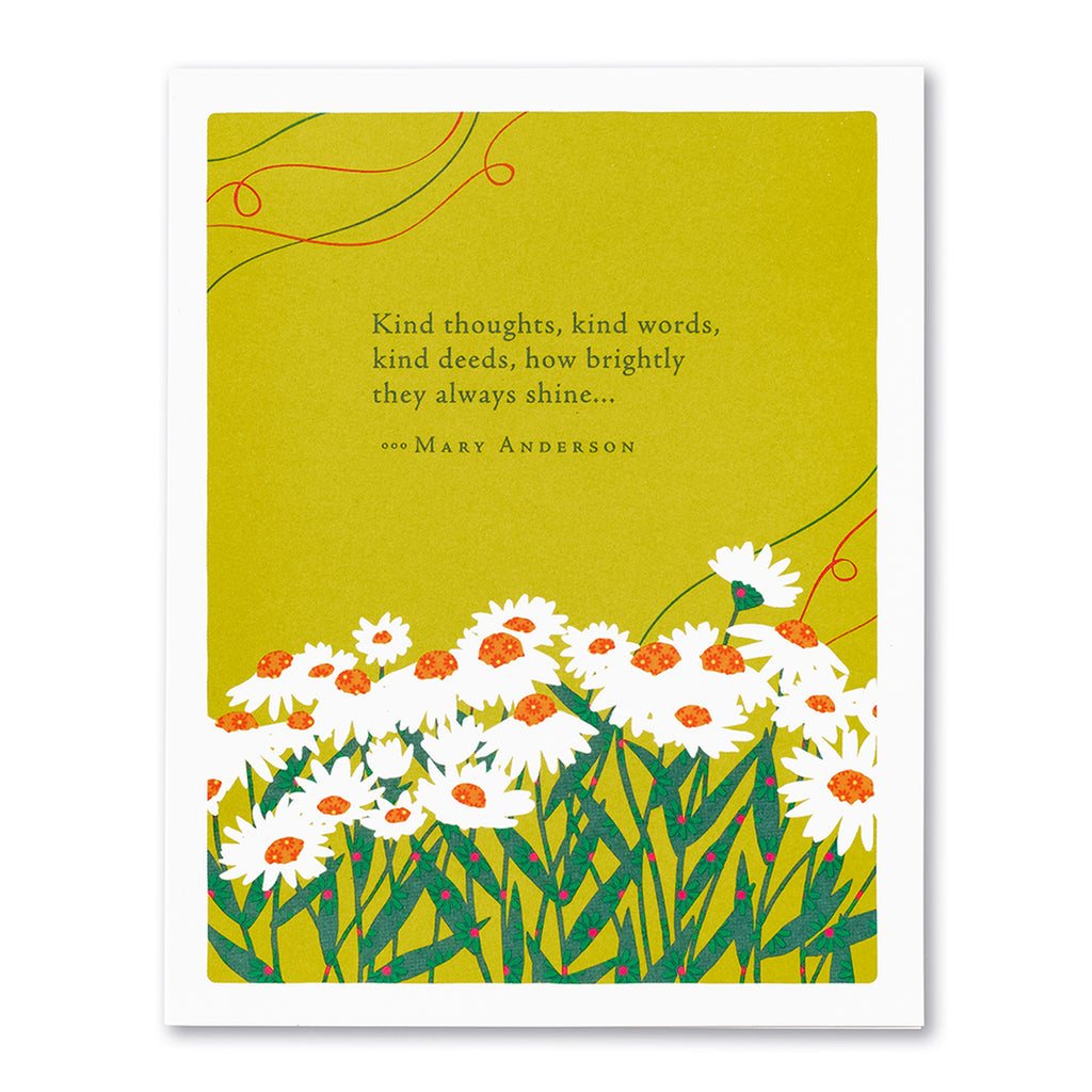 Kind Thoughts Kind Words Kind Deeds- PG CARD