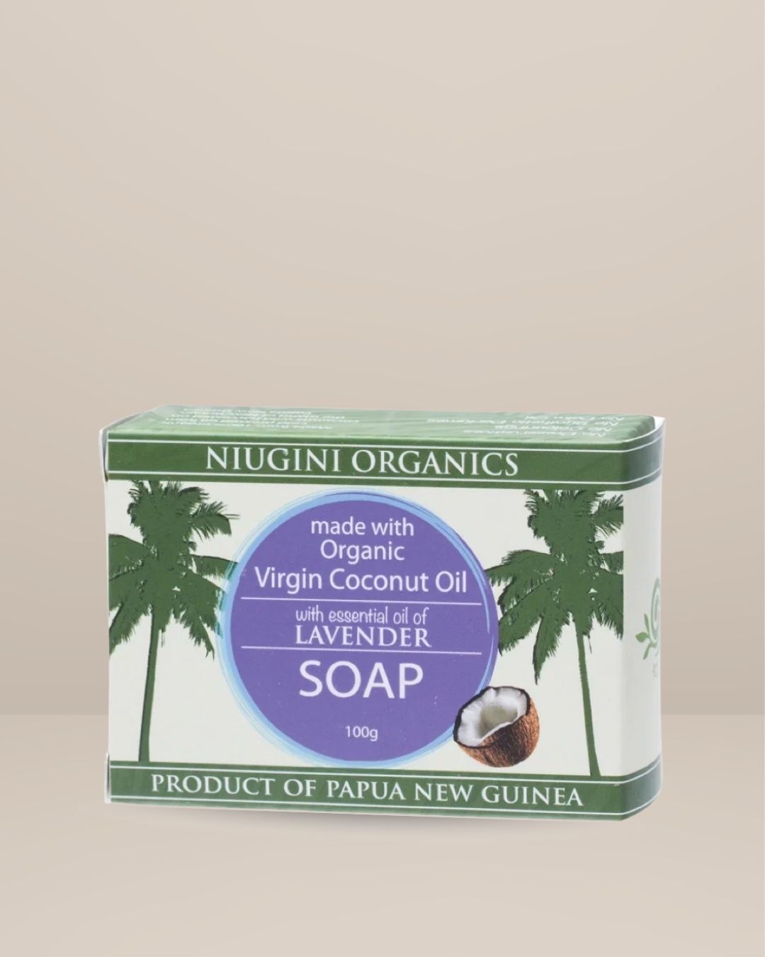 Niugini Organics Virgin Coconut Oil Soap - Lavender - 100g