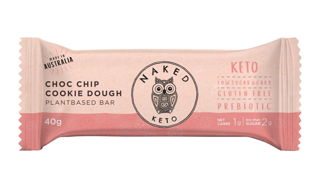 Naked Keto Choc Chip Cookie Dough Bar 40g