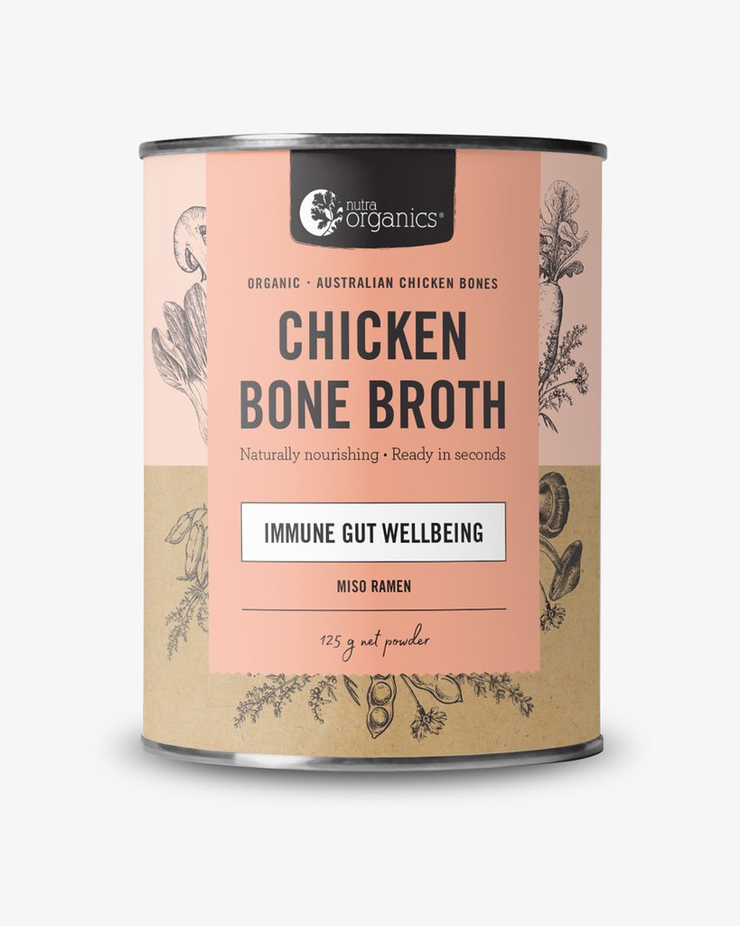 Nutra Organics Chicken Bone Broth Powder - Miso Ramen - 125g