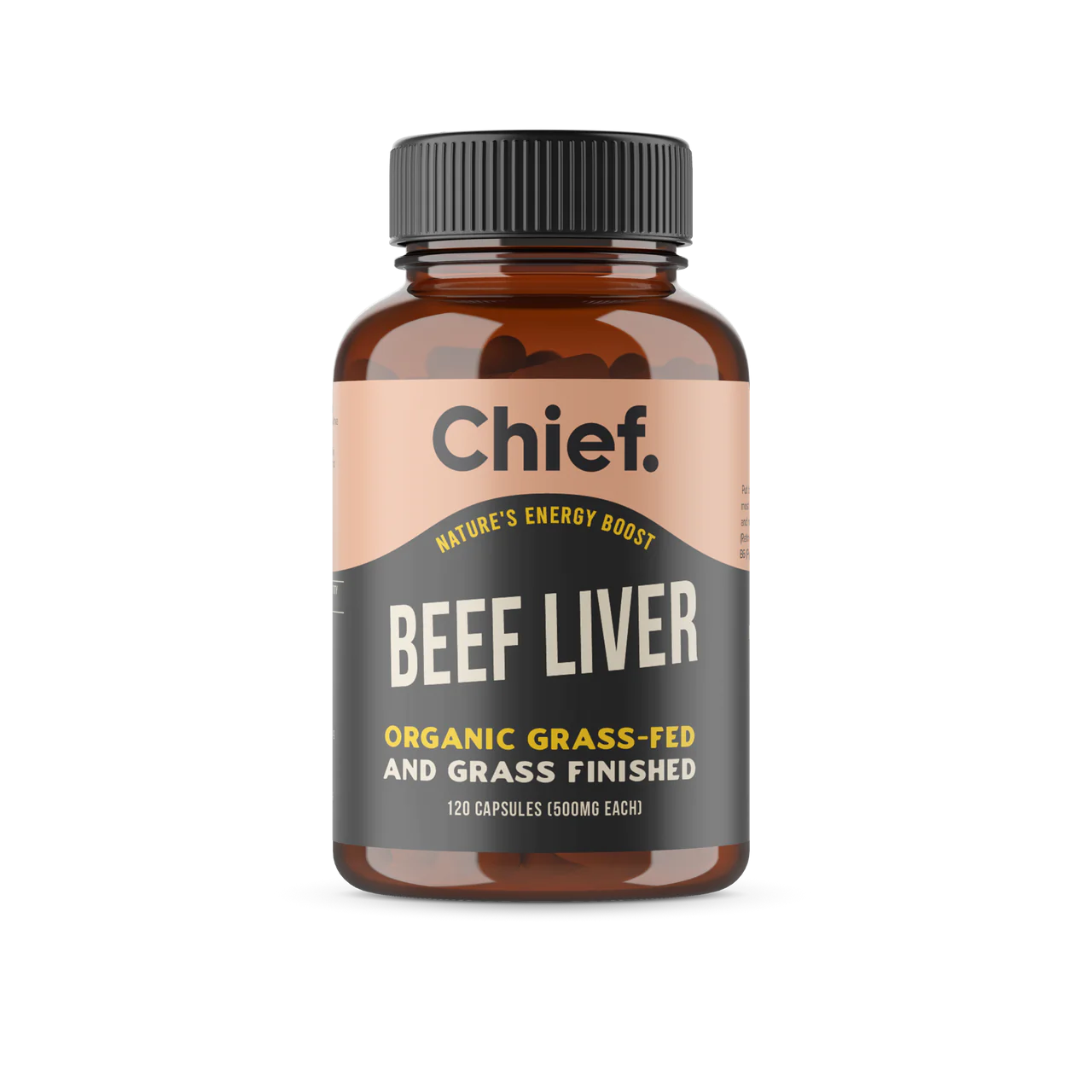 Chief Organic Grass Fed Beef Liver 120 Capsules
