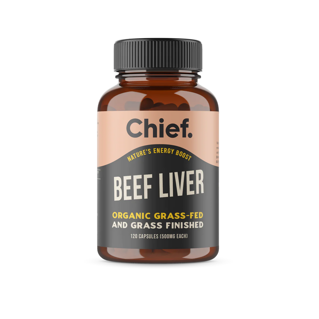 Chief Organic Grass Fed Beef Liver 120 Capsules