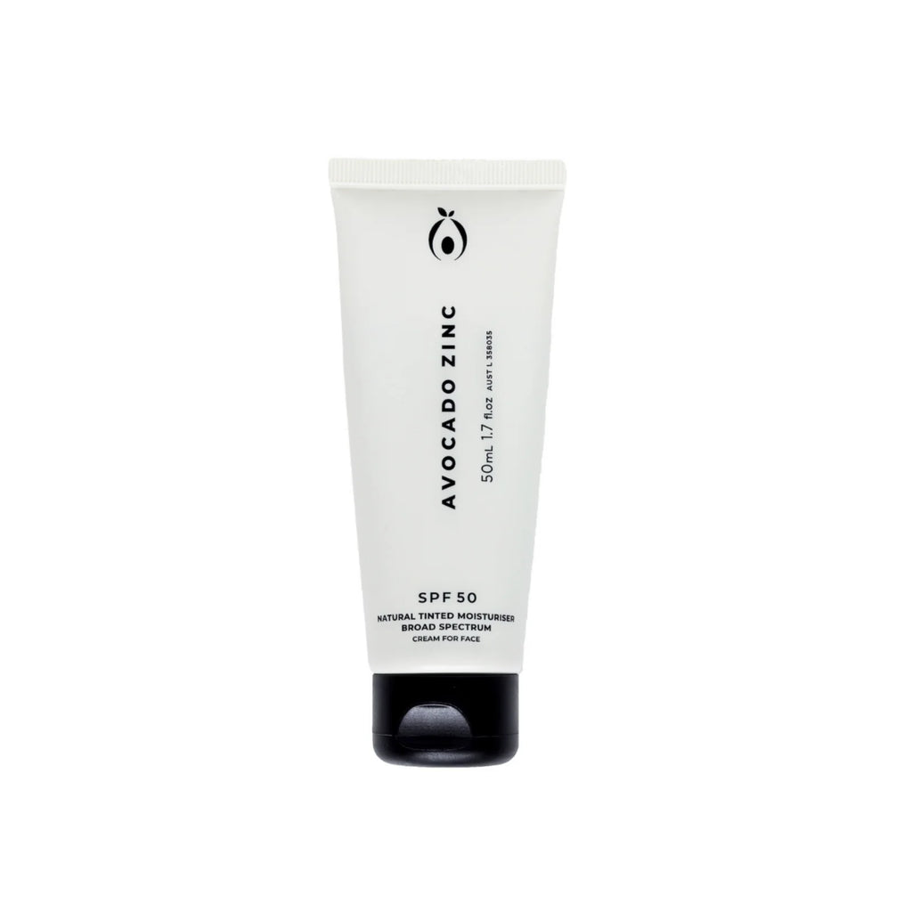 Avocado Zinc-Tinted Moisturiser-Light/Medium- SPF50 - 50g