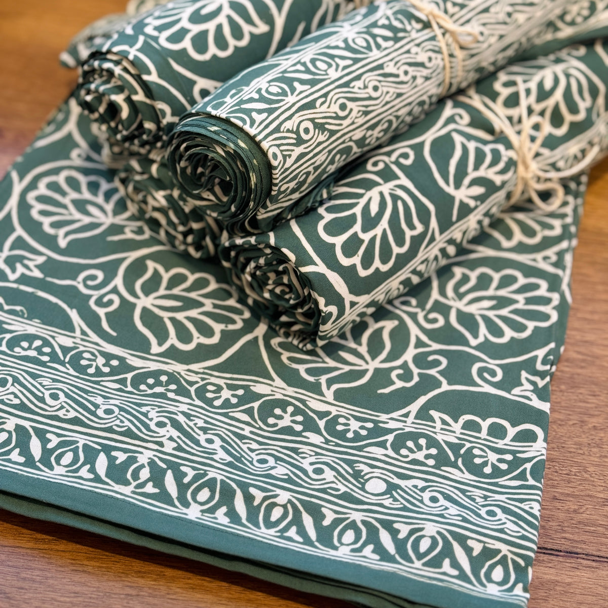 Living Valley Authentic Batik Sarong - Sage Green