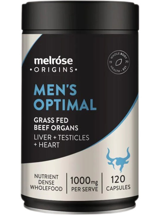 Melrose Men's Optimal Grass Fed Beef Organs 120 Capsules