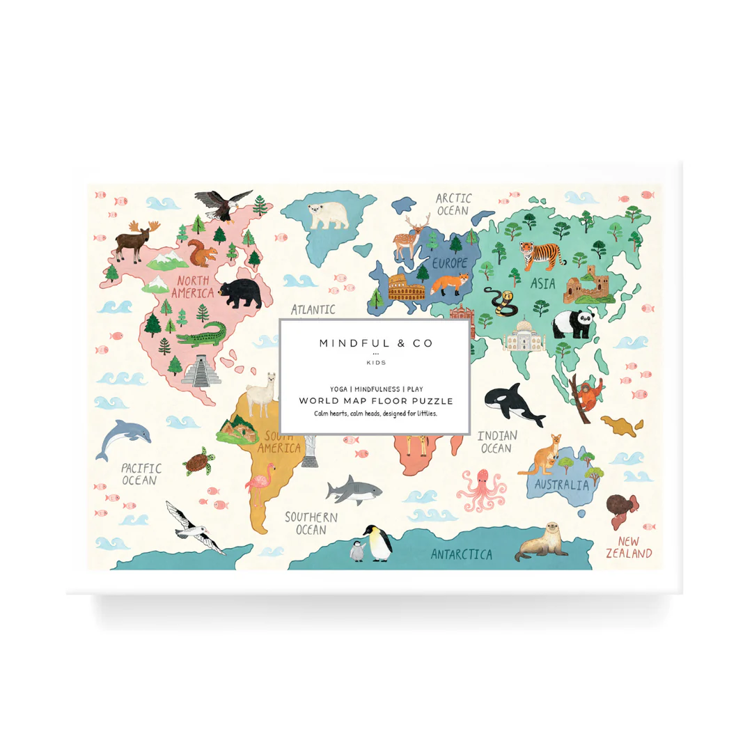 Mindful & Co Kids World Map Floor Puzzle