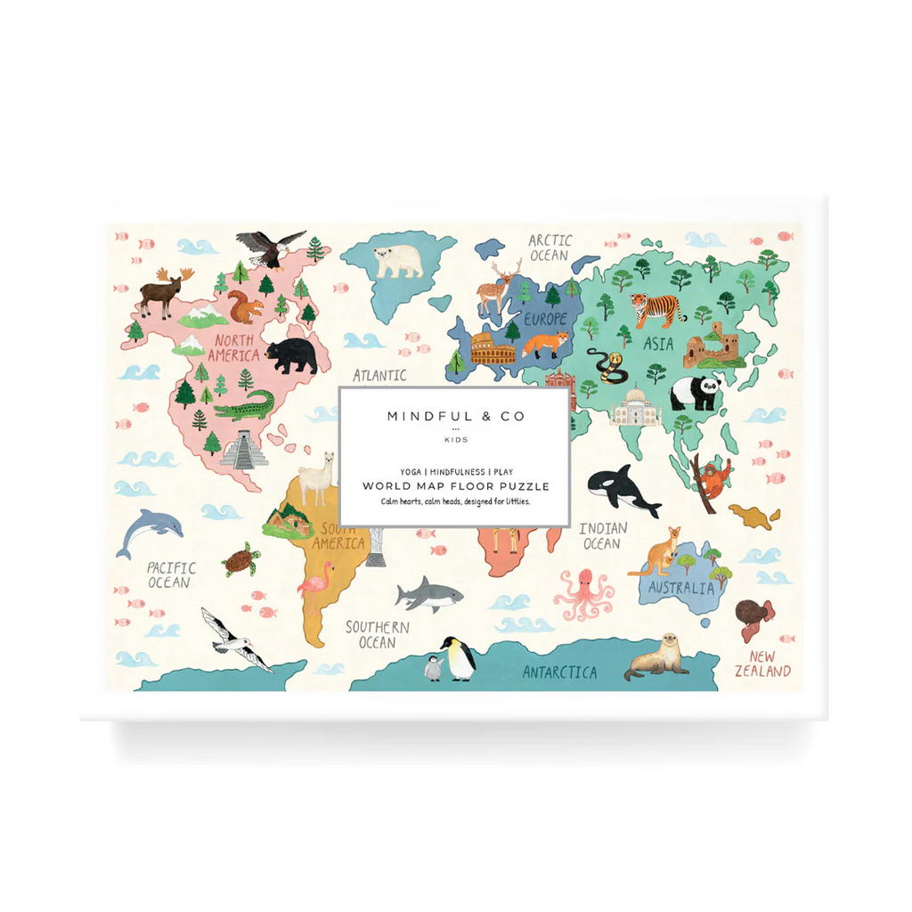 Mindful & Co Kids World Map Floor Puzzle