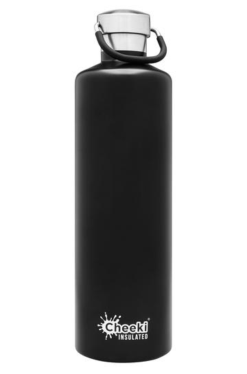 CHEEKI 1L s/steel Insulated Bottle Matte Black