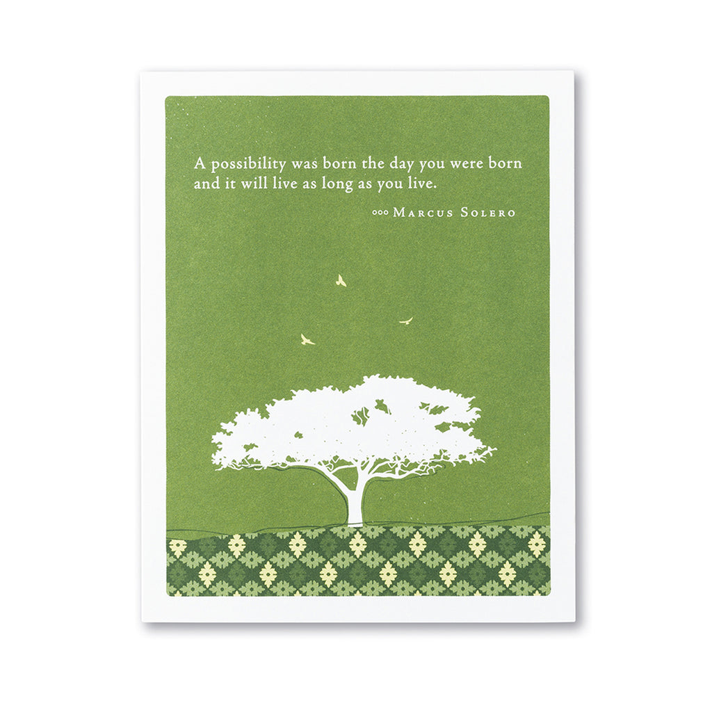 PRODUCT A POSSIBILITY WAS BORN THE DAY YOU WERE BORN - PG BIRTHDAY CARD