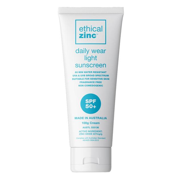 Ethical Zinc SPF50+ Daily Wear Light Sunscreen - 100g