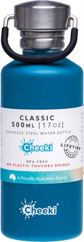 Cheeki Stainless Steel Bottle Topaz 500ml