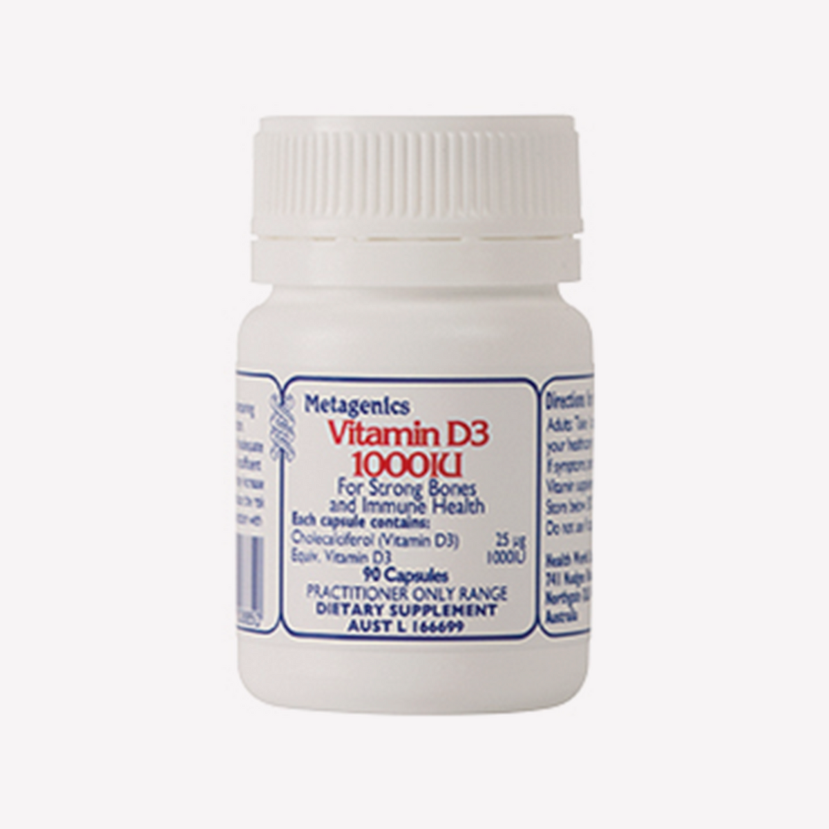 Metagenics Vitamin D3 1000IU 90 Capsules