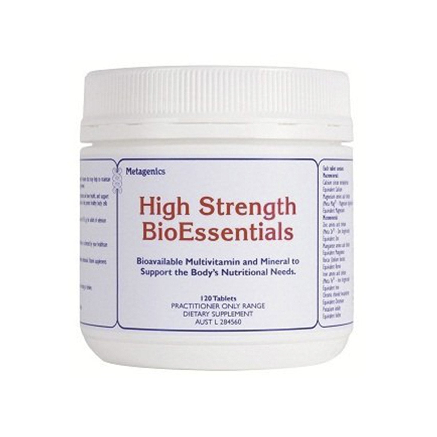 Metagenics High Strength BioEssentials 120 Tablets