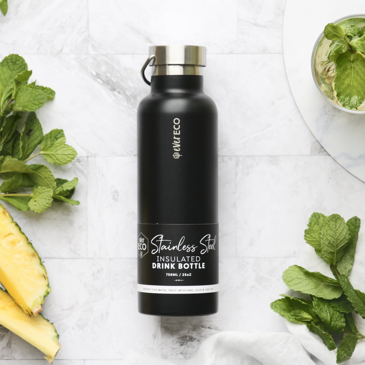 ever ECO Stainless Steel Bottle - 750ml - Onyx