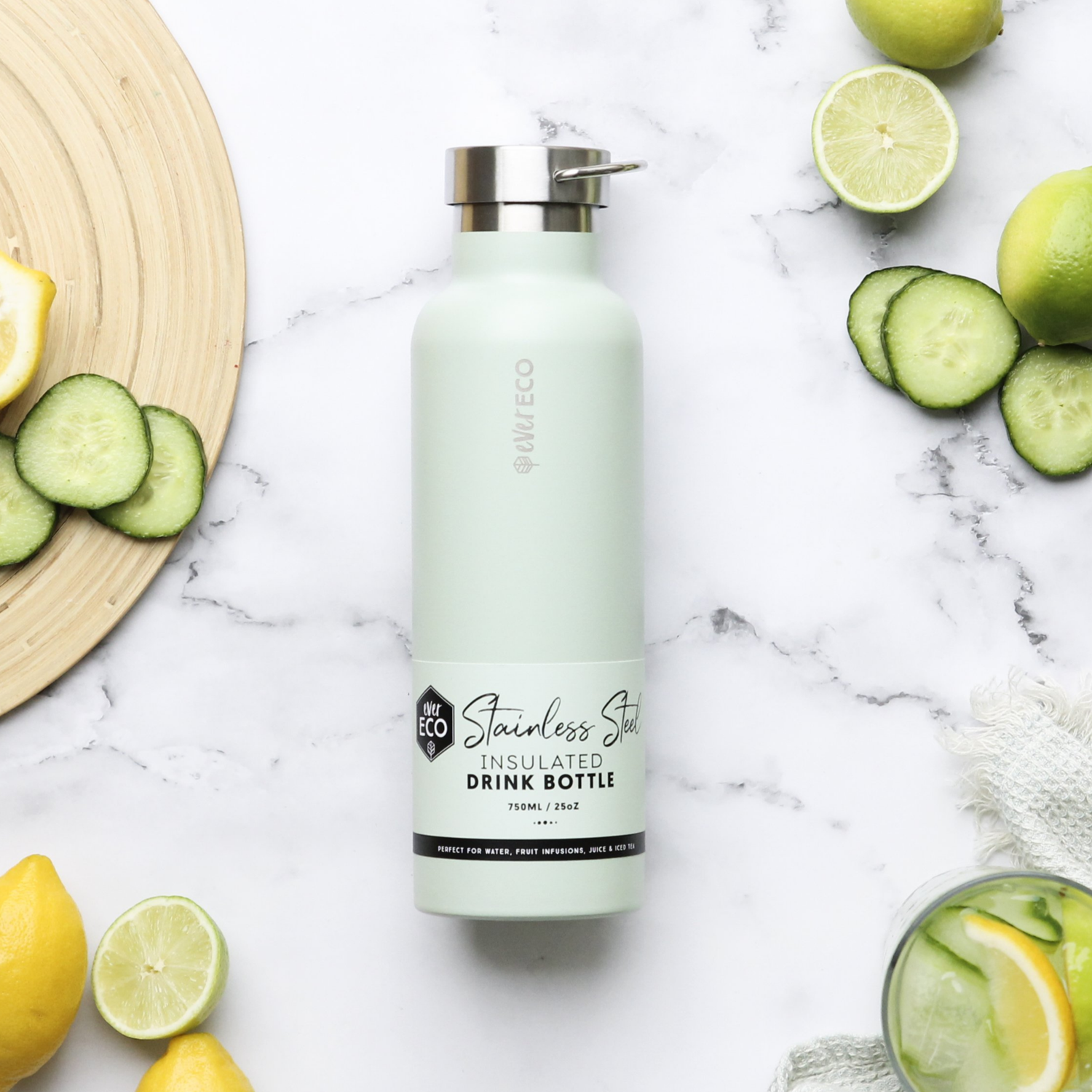 ever ECO Stainless Steel Bottle - 750ml - Sage