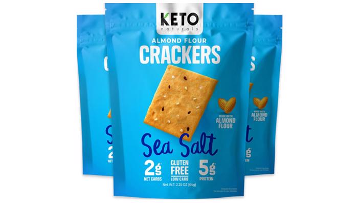 Keto Naturals Almond Flour Crackers - Sea Salt 64g