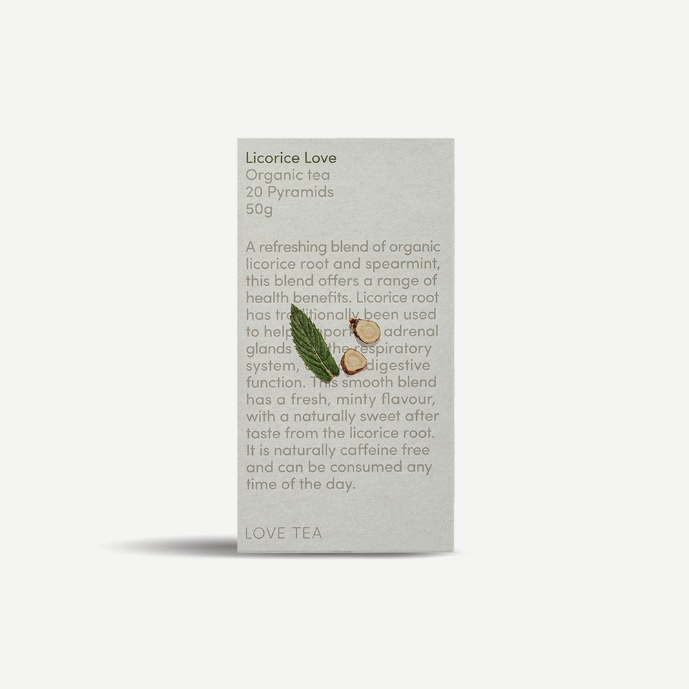 Licorice Love Pyramid Tea Bags - 1 Box x 20 Pyramids