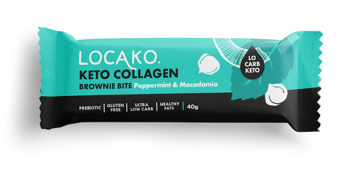 Peppermint Macadamia Keto Collagen Brownie Bites