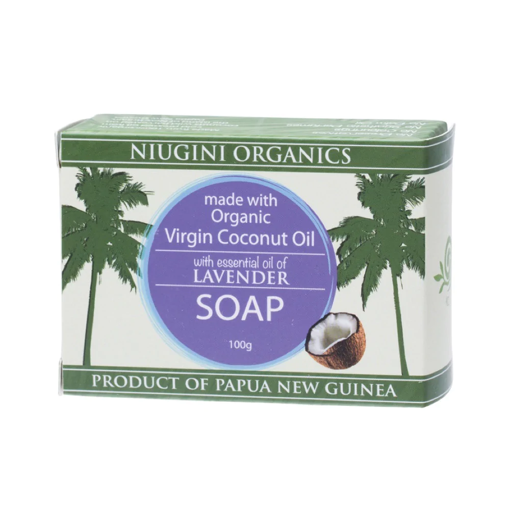 Niugini Organics Virgin Coconut Oil Soap - Lavender - 100g