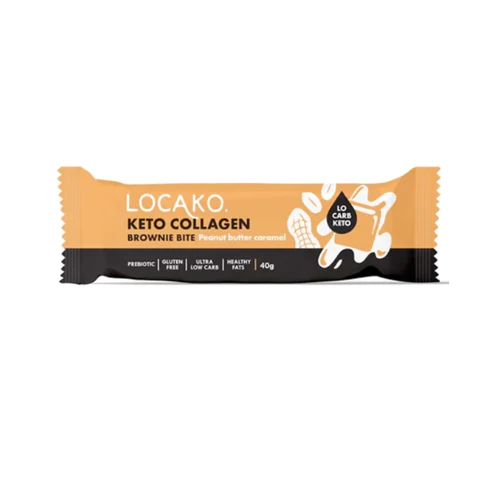 Peanut Butter Caramel Keto Collagen Brownie Bites